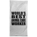 World's Best Animal Care Worker - Hand Towel