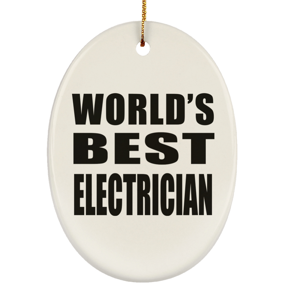 World's Best Electrician - Oval Ornament