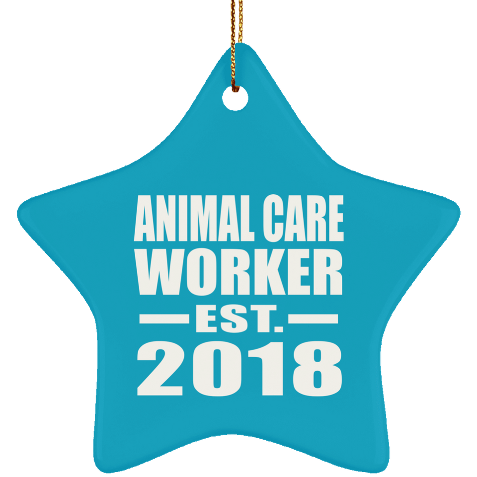 Animal Care Worker Established EST. 2018 - Star Ornament