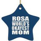 Rosa World's Okayest Mom - Star Ornament