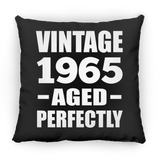 59th Birthday Vintage 1965 Aged Perfectly - Throw Pillow Black