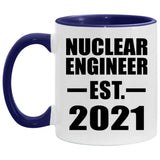 Nuclear Engineer Established Est. 2021 - 11oz Accent Mug Purple