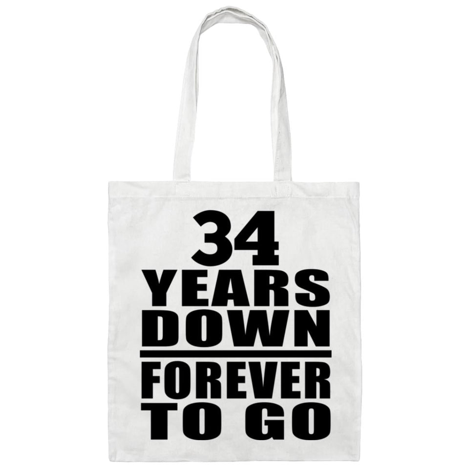 34th Anniversary 34 Years Down Forever to Go - Tote Bag White