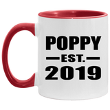 Poppy Established EST. 2019 - 11oz Accent Mug Red