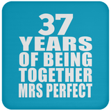 37th Anniversary 37 Years Of Being Mrs Perfect - Drink Coaster