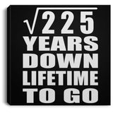 15th Anniversary Square Root of 225 Years Lifetime To Go - Canvas Square