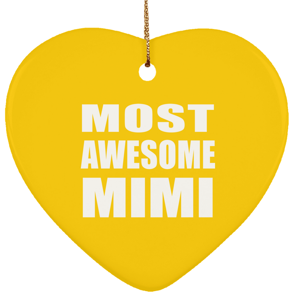 Most Awesome Mimi - Heart Ornament