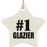 Number One #1 Glazier - Star Ornament