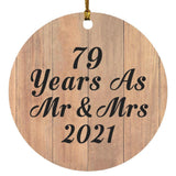 79 Years As Mr & Mrs 2021 - Circle Ornament C