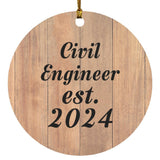 Civil Engineer Established Est. 2024 - Circle Ornament C