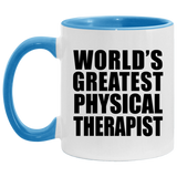 World's Greatest Physical Therapist - 11oz Accent Mug Blue