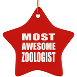 Most Awesome Zoologist - Star Ornament