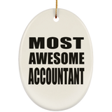 Most Awesome Accountant - Oval Ornament