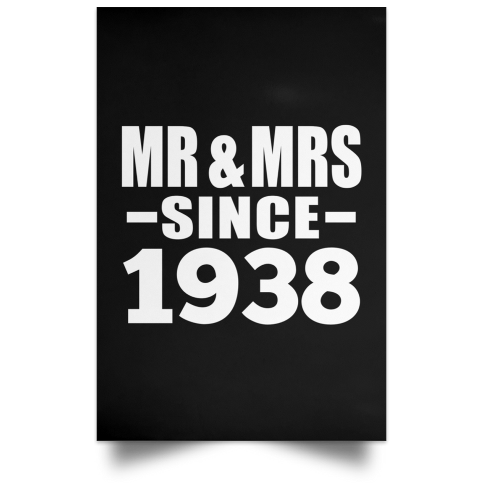 86th Anniversary Mr & Mrs Since 1938 - Poster Portrait
