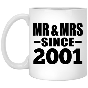 23rd Anniversary Mr & Mrs Since 2001 - 11 Oz Coffee Mug