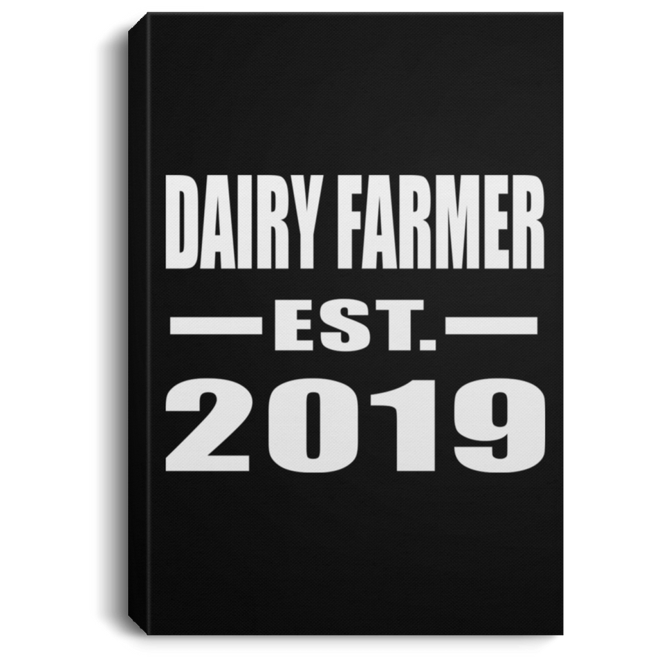 Dairy Farmer Established EST. 2019 - Canvas Portrait
