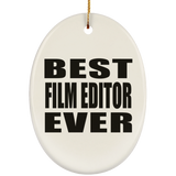 Best Film Editor Ever - Oval Ornament