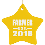 Farmer Established EST. 2018 - Star Ornament