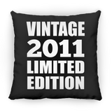 13th Birthday Vintage 2011 Limited Edition - Throw Pillow Black