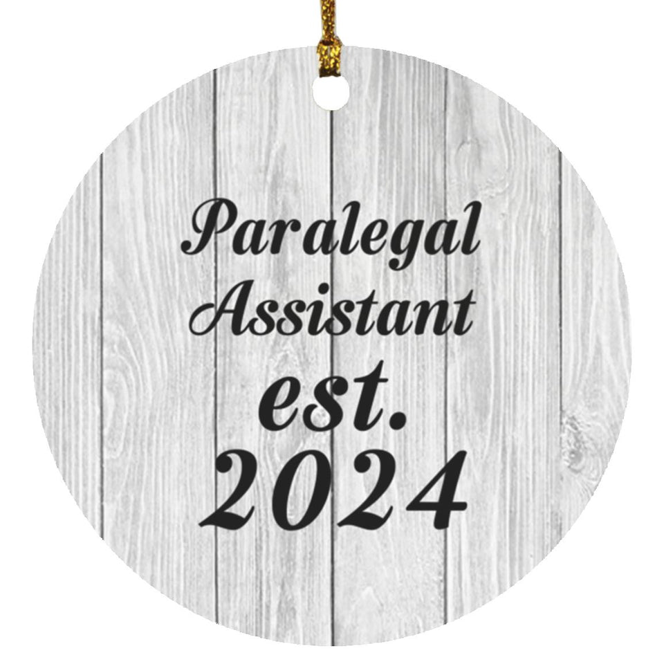 Paralegal Assistant Established Est. 2024 - Circle Ornament F