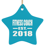 Fitness Coach Established EST. 2018 - Star Ornament