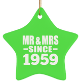 65th Anniversary Mr & Mrs Since 1959 - Star Ornament