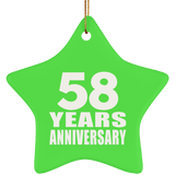 58th Anniversary 58 Years - Star Ornament