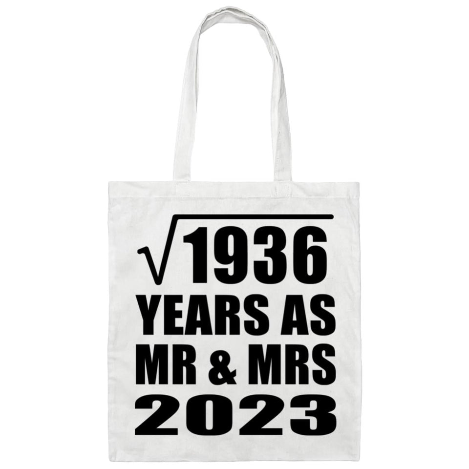 44th Anniversary Square Root of 1936 Years As Mr & Mrs 2023 - Tote Bag White