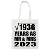 44th Anniversary Square Root of 1936 Years As Mr & Mrs 2023 - Tote Bag White