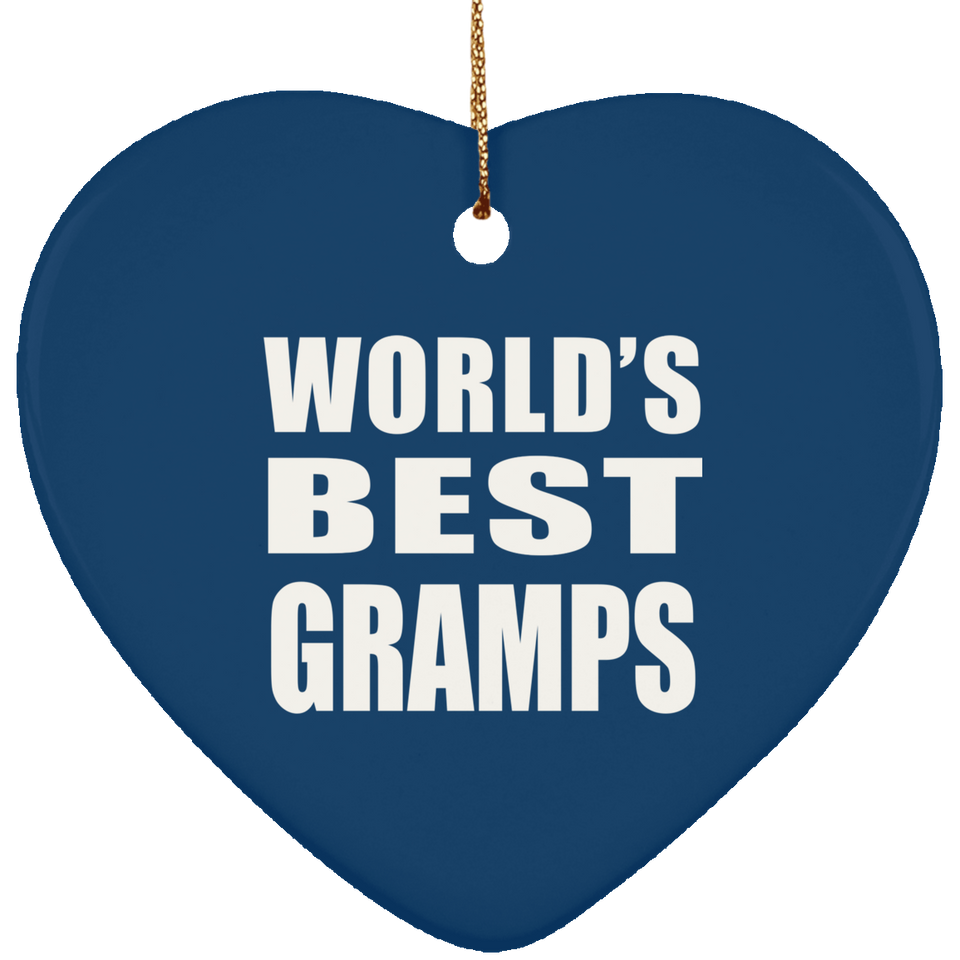 World's Best Gramps - Heart Ornament