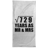 27th Anniversary Square Root of 729 Years As Mr & Mrs - Hand Towel