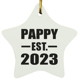 Pappy Established EST. 2023 - Star Ornament