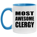 Most Awesome Clergy - 11oz Accent Mug Blue
