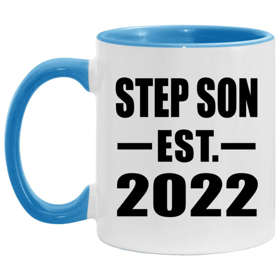 Step Son Established EST. 2022 - 11oz Accent Mug Blue