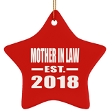 Mother In Law Established EST. 2018 - Star Ornament