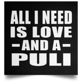 All I Need Is Love And A Puli - Poster Square
