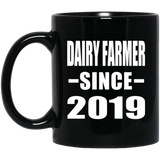 Dairy Farmer Since 2019 - 11oz Coffee Mug Black