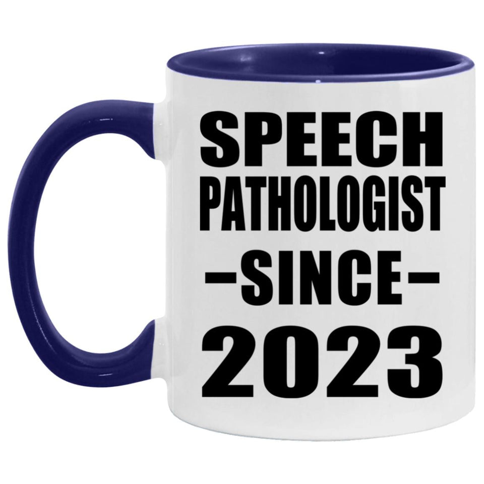 Speech Pathologist Since 2023 - 11oz Accent Mug Purple