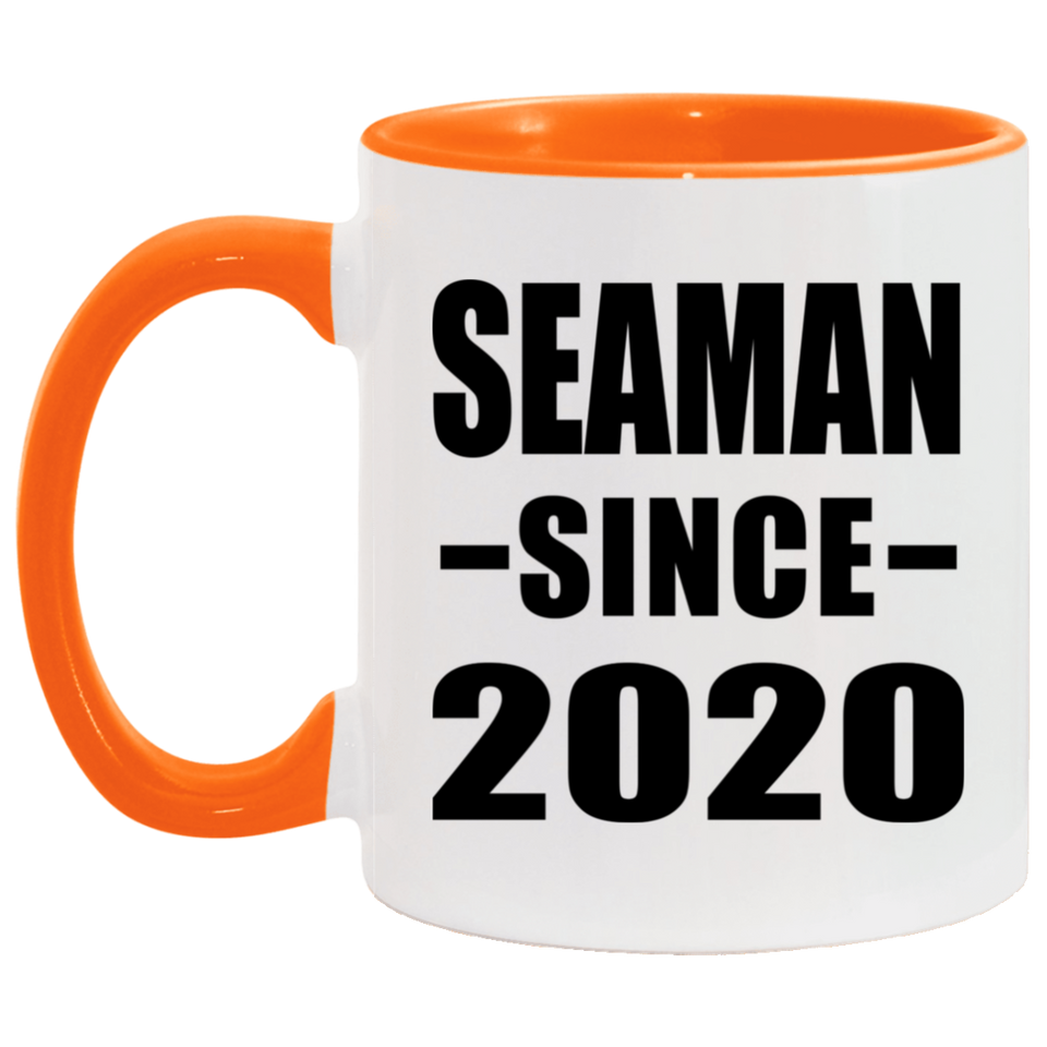 Seaman Since 2020 - 11oz Accent Mug Orange
