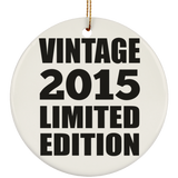 9th Birthday Vintage 2015 Limited Edition - Circle Ornament