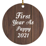 First Year As Pappy 2021 - Circle Ornament D