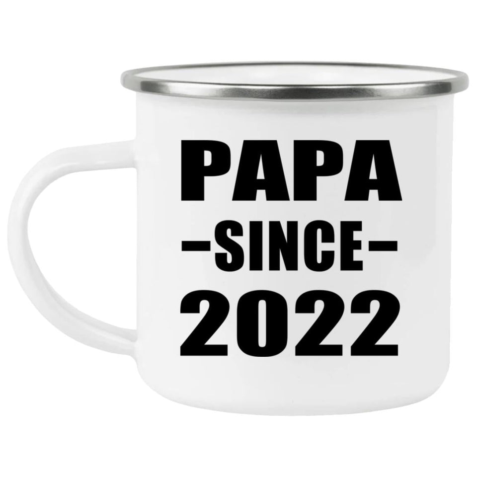 Papa Since 2022 - 12oz Camping Mug