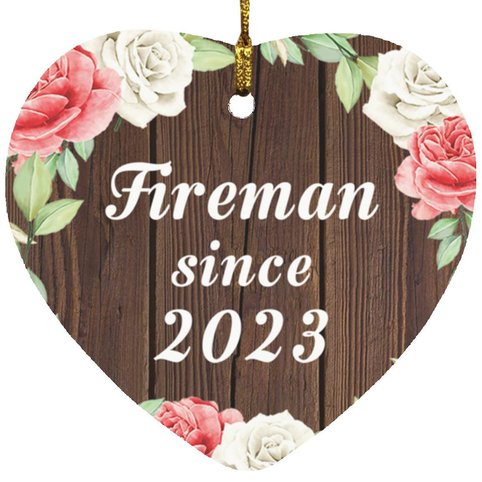 Fireman Since 2023 - Heart Ornament A