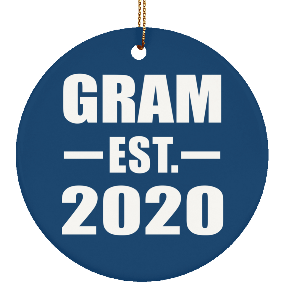 Gram Established EST. 2020 - Circle Ornament