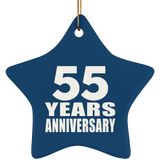 55th Anniversary 55 Years - Star Ornament