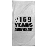 13th Anniversary Square Root of 169 Years Anniversary - Hand Towel
