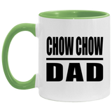 Chow Chow Dad - 11oz Accent Mug Green