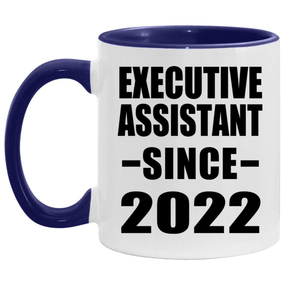 Executive Assistant Since 2022 - 11oz Accent Mug Purple