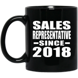 Sales Representative Since 2018 - 11 Oz Coffee Mug Black
