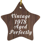 46th Birthday Vintage 1978 Aged Perfectly - Star Ornament D